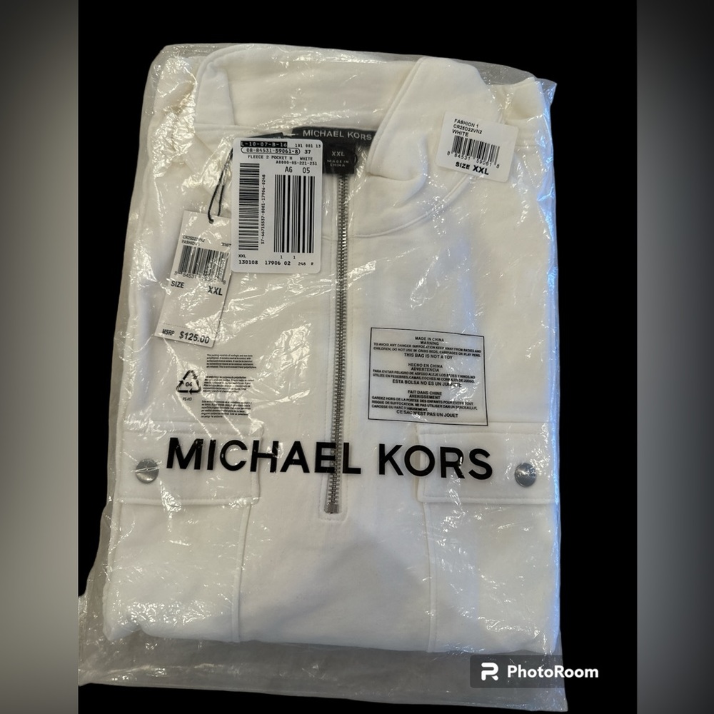 NWT -Michael Kors 3/4 zip sweatshirt